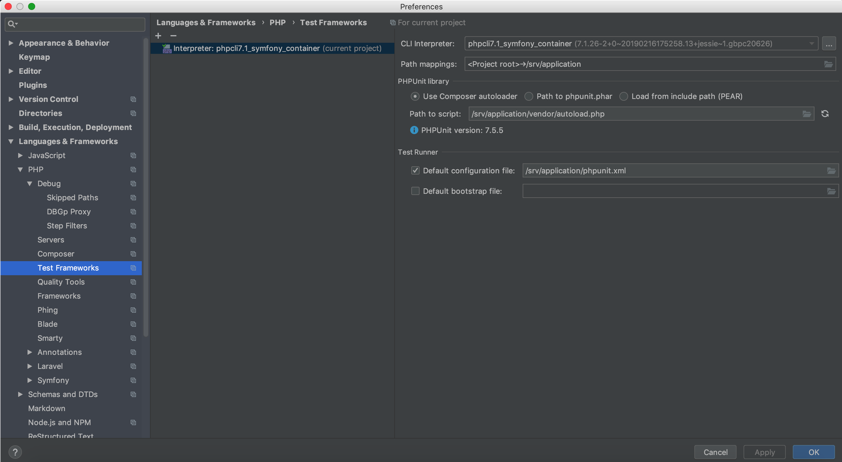 configure phpstorm debug docker container
